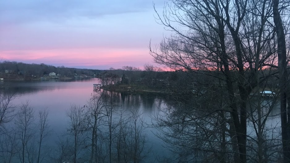 Sunset over the lake